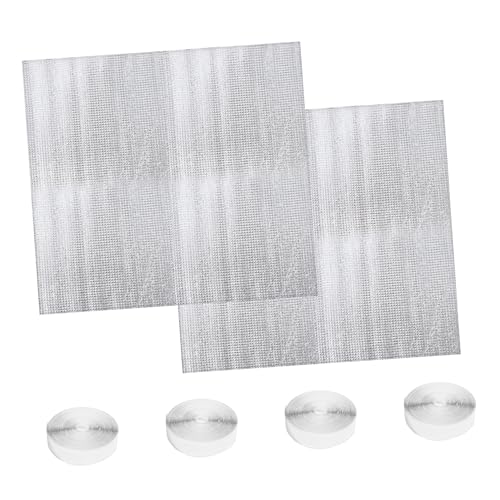 GALPADA 2 Sätze Attic Fan Abdeckungen Isolierende Dachbodenlüftungsabdeckung mit Thermoisolierung Einfache Montage Silberner Ventilschutz für Feuchtigkeitsreduzierende Belüftung von GALPADA