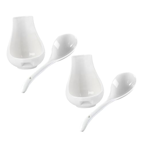 GALPADA 2 Sätze Keramik Löffelablage Teilig mit Großem Löffel und Löffelhalter Eleganter Küchenlöffelhalter für Suppen Reis und Porridge Leicht zu Reinigen und Dekorativ für Esszimmer GALPADA 2 Sätze Keramik Löffelablage Teilig mit Großem Löffel und Löffelhalter Eleganter Küchenlöffelhalter für Suppen Reis und Porridge Leicht zu Reinigen und Dekorativ für Esszimmer von GALPADA