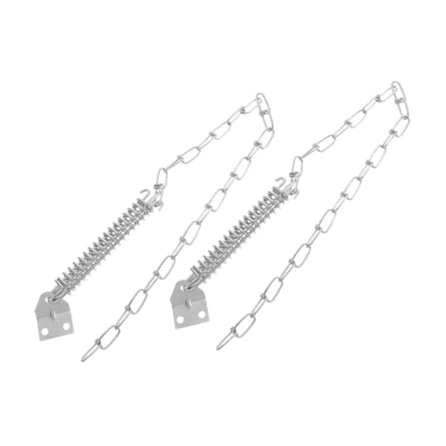 GALPADA 2 Sätze Teiliges Edelstahl Türkettenschloss Sicherheitskette Anti diebstahl und Windschutz für Haustür Fliegengitter Sturmtüren Stabile Türverriegelung für Zuverlässigen Schutz von GALPADA