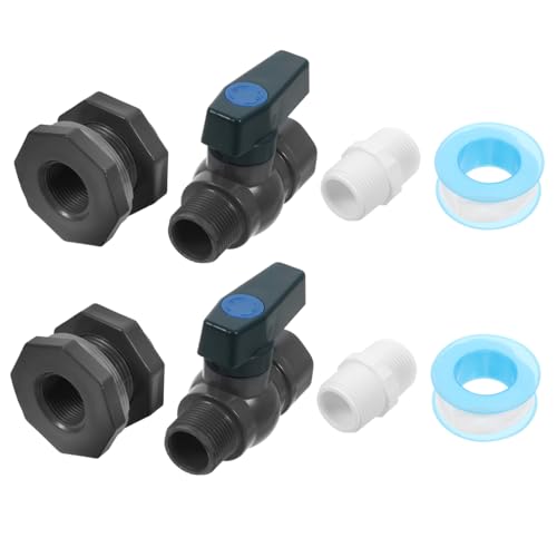 GALPADA 2 Sätze Teiliges Regenfass Wasserhahn PVC Schlauch Absperrventil Regenwassertonnen Adapter Langlebig Vielseitig für Gartenbewässerung und Pools Einfache Installation ohne Werkzeug von GALPADA