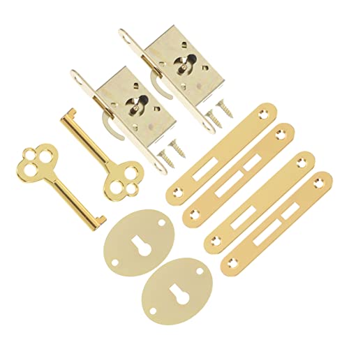 GALPADA 2 Sätze Vintage Holzkasten Schloss Set Set Retro Möbel Schloss für Schmuckkästchen Geschenkboxen mit Langlebigem Material Installieren für Möbel und Dekoration GALPADA 2 Sätze Vintage Holzkasten Schloss Set Set Retro Möbel Schloss für Schmuckkästchen Geschenkboxen mit Langlebigem Material Installieren für Möbel und Dekoration von GALPADA