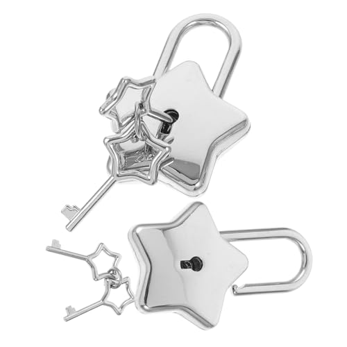 GALPADA 2 Stck Teiliges Sternförmiges Vorhängeschloss Kleines Leichtes DIY Schloss mit Stabilem Schlüssel Originelles Tragbares Star Lock für Tagebuch Geschenkidee für Frauen GALPADA 2 Stck Teiliges Sternförmiges Vorhängeschloss Kleines Leichtes DIY Schloss mit Stabilem Schlüssel Originelles Tragbares Star Lock für Tagebuch Geschenkidee für Frauen von GALPADA
