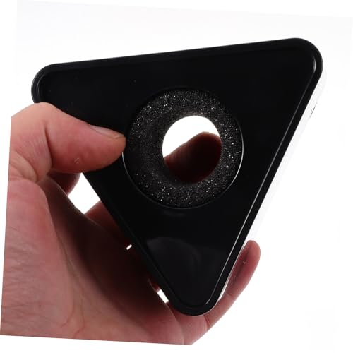 GALPADA 2 Stück Abs Mikrofon Logo Flagge Dreieckige Form Tragbares Interview Mikrofon Station Logo Schwarz Professionell Einfach Tragbar Geeignet für Meiste Mikrofone von GALPADA