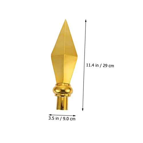GALPADA 2 Stück Aluminium Fahnenmast Aufsatz Goldfarbenes Flaggenstock Finial für Garten Outdoor Langlebig Einfach zu Montieren Ersatzflaggenmast Kopf Ornamente von GALPADA