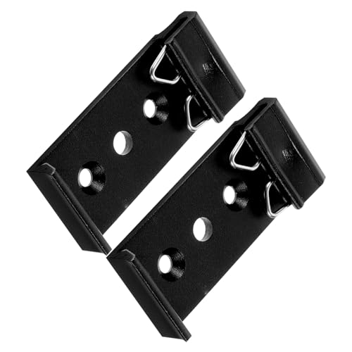 GALPADA 2 Stück Aluminiumlegierung Schubladenführung Halter Lochabstand Montagebeschläge Robust Langlebig für Stabile Führung und Kippsicheren Auszug Möbelzubehör Schwarz von GALPADA