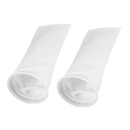 GALPADA 2 Stück Aquarium Filterbeutel Mikron Sump Filterschlauch Weiß PP Vlies für Mechanische Filtration in Sump und DIY Wasserfiltersystemen von GALPADA