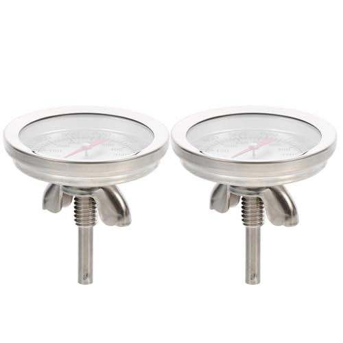 GALPADA 2 Stück Bimetall Grill Ofenthermometer aus Edelstahl Instant Ablesung Hitzebeständig Kompakt für Haushalt Backofen Gasgrill und Pizzaofen Geeignet von GALPADA