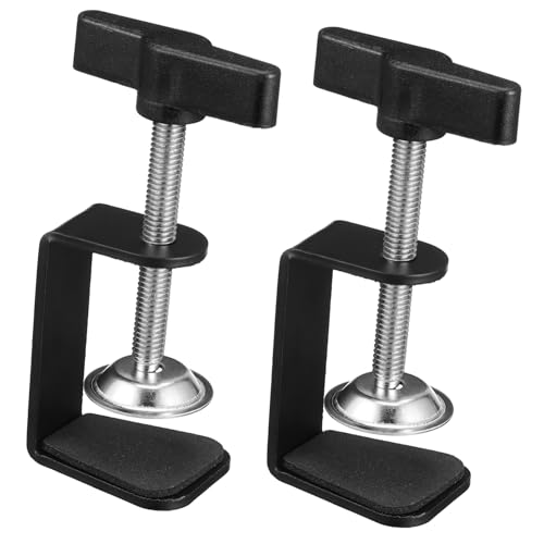 GALPADA 2 Stück C Klemmen Tischmontageklemmen Stahl Eckklemme Schreibtisch Tischmontageklemme Schreibtisch Montagehalterung Verstellbare C Klemmenbasis Desktop Förmige Arme von GALPADA