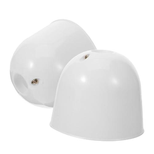 GALPADA 2 Stück Ceiling Fan Bottom Canopy Kunststoff Staubschutz Baldachin Teiliges Einfache Montage Langlebig und Dekorativ für Deckenventilator Zubehör Weiß Wiederverwendbar von GALPADA