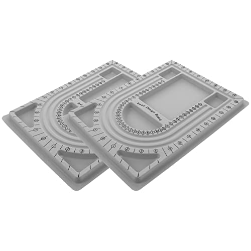 GALPADA 2 Stück DIY Perlen Design Platte Schmuckherstellungs Tray mit Maßstab für Ketten Armbänder zum Layout Aufbewahrung von Designs GALPADA 2 Stück DIY Perlen Design Platte Schmuckherstellungs Tray mit Maßstab für Ketten Armbänder zum Layout Aufbewahrung von Designs von GALPADA