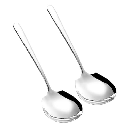 GALPADA 2 Stück Edelstahl Servierlöffel Großes Buffet Löffel mit Langem Griff Kratzfest Poliert Vielseitig für Hotel Restaurant Haushalt Robust und Leicht zu Reinigen GALPADA 2 Stück Edelstahl Servierlöffel Großes Buffet Löffel mit Langem Griff Kratzfest Poliert Vielseitig für Hotel Restaurant Haushalt Robust und Leicht zu Reinigen von GALPADA