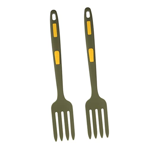 GALPADA 2 Stück Ergonomische Silikon Gabeln Multifunktionale Essgabeln für Zuhause Hitzebeständig Leicht und Platzsparend für und GALPADA 2 Stück Ergonomische Silikon Gabeln Multifunktionale Essgabeln für Zuhause Hitzebeständig Leicht und Platzsparend für und von GALPADA