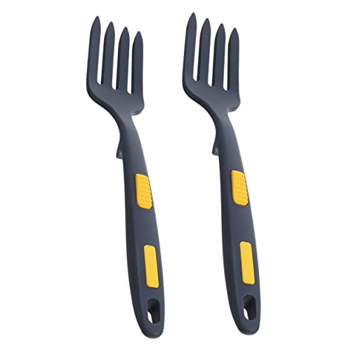 GALPADA 2 Stück Flexibler Silikon Pasta mit Ergonomischem Griff Multifunktionale Kochgabel aus Lebensmittelechtem Silikon Schonend für Beschichtete Pfannen Spülmaschinengeeignet von GALPADA