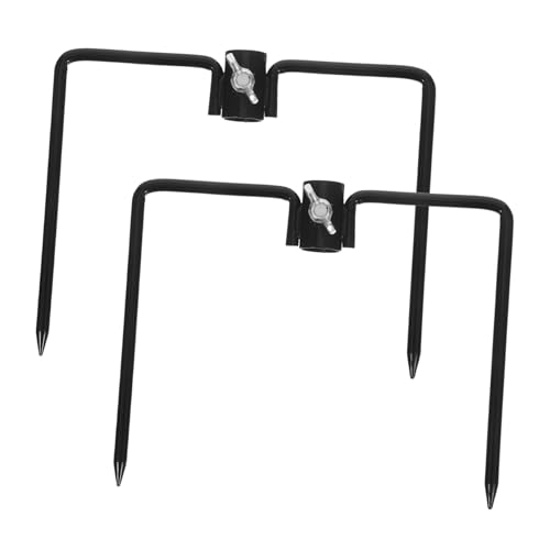 GALPADA 2 Stück Gartenfahnenhalter aus Robustem Eisen Wetterbeständiger Erdspieß mit Stabilem Standfuß Geeignet für Flaggenmast Sonnenschirm und Outdoor Dekoration im Garten Camping und GALPADA 2 Stück Gartenfahnenhalter aus Robustem Eisen Wetterbeständiger Erdspieß mit Stabilem Standfuß Geeignet für Flaggenmast Sonnenschirm und Outdoor Dekoration im Garten Camping und von GALPADA
