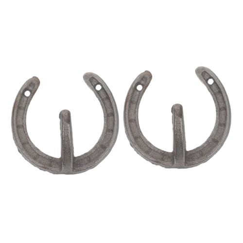 GALPADA 2 Stück Gusseisen Wandhaken im Pferdehufeisen Design Vintage Aufbewahrungshaken für Wohnzimmer Badezimmer Schlafzimmer und Küche Robuste und Langlebige Kleiderhaken zur GALPADA 2 Stück Gusseisen Wandhaken im Pferdehufeisen Design Vintage Aufbewahrungshaken für Wohnzimmer Badezimmer Schlafzimmer und Küche Robuste und Langlebige Kleiderhaken zur von GALPADA