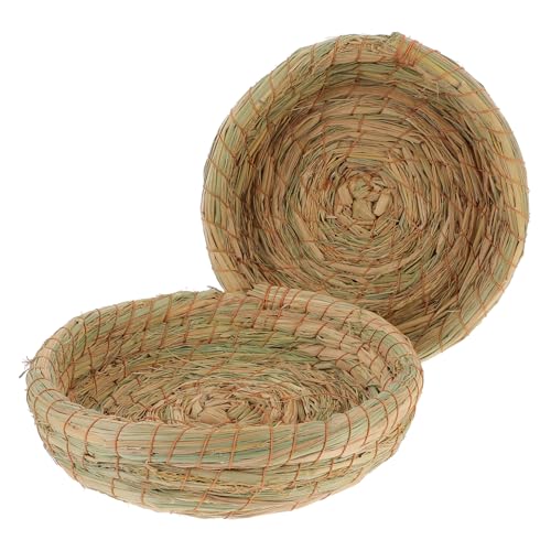 GALPADA 2 Stück Handgewebtes Haustier-Nest aus Natürlichem Stroh Kleines Hamster Kaninchenbett Beißfestes Nagetier Chinchilla Rennmaus Frettchen Dekoratives Kleintier-zuhause GALPADA 2 Stück Handgewebtes Haustier-Nest aus Natürlichem Stroh Kleines Hamster Kaninchenbett Beißfestes Nagetier Chinchilla Rennmaus Frettchen Dekoratives Kleintier-zuhause von GALPADA