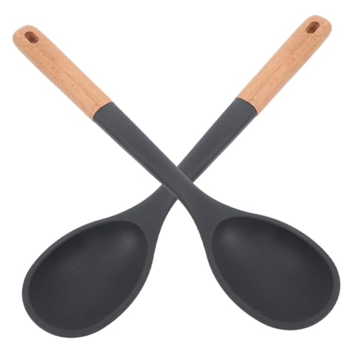 GALPADA 2 Stück Hitzebeständiger Silikon Kochlöffel mit Großem Bambusgriff Küchenutensilien zum Rühren Wenden und Servieren Langlebig Antihaftbeschichtet für Vielfältiges Kochen Geeignet GALPADA 2 Stück Hitzebeständiger Silikon Kochlöffel mit Großem Bambusgriff Küchenutensilien zum Rühren Wenden und Servieren Langlebig Antihaftbeschichtet für Vielfältiges Kochen Geeignet von GALPADA