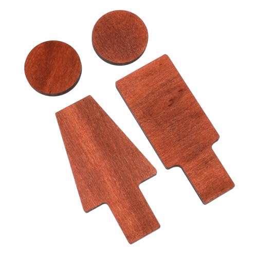 GALPADA 2 Stück Holz Toilettenschild für Herren Damen Rustikale Wc Türschilder mit Klaren Symbolen Robuste Dekorative Badezimmer Deko Lesbar und Langlebig Geeignet für Öffentliche von GALPADA