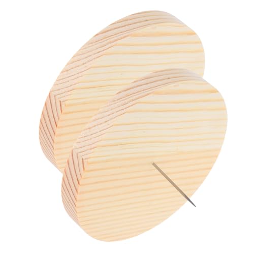 GALPADA 2 Stück Holzständer für Häkelpuppen Stabile und Kompakte Holzsockel als Puppenhalter und Display Support Stand für Kleine Filz Häkeltiere Robust und Vielseitig Einsetzbar von GALPADA