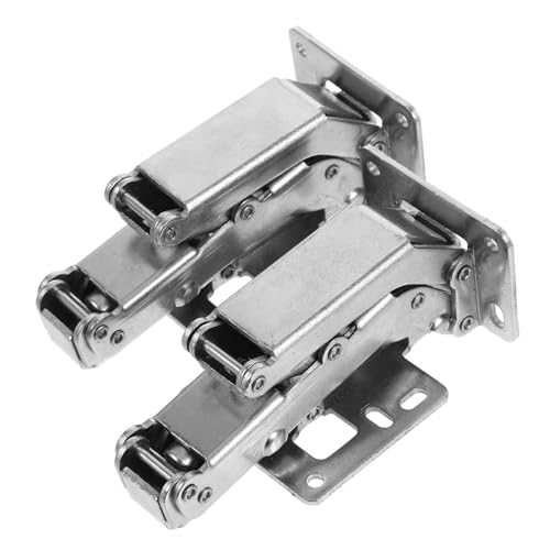 GALPADA 2 Stück Hydraulisches Möbel Scharnierset Teilig Verstärktes Stahl Scharnier mit Dämpfung für Rahmenlose Küchenschranktüren Geräuschloser Soft Close Mechanismus Einfache Montage von GALPADA