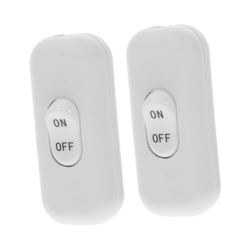 GALPADA 2 Stück Inline Kabelschalter Weiß Robuster Wippschalter für Schlafzimmerlampe Einfache Installation Vielseitig für Tischlampen Ventilatoren und Kleine Geräte Minimalistisches GALPADA 2 Stück Inline Kabelschalter Weiß Robuster Wippschalter für Schlafzimmerlampe Einfache Installation Vielseitig für Tischlampen Ventilatoren und Kleine Geräte Minimalistisches von GALPADA