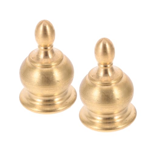 GALPADA 2 Stück Lampendekor Kupfer Große Lampen Finial Kappen mit Elegantem Design Robustes Lampen Zubehör für Tischleuchten und Stehleuchten Stilvolle Lampenschirm Befestigung Dekorative von GALPADA