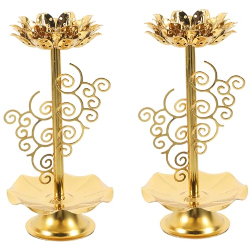 GALPADA 2stücke Lotusform Kerzenhalter Aus Legierung Buddha Stil Butterlampe Für Altars Hochzeiten Meditation Goldfarbe Dekorativ Und Langlebig GALPADA 2stücke Lotusform Kerzenhalter Aus Legierung Buddha Stil Butterlampe Für Altars Hochzeiten Meditation Goldfarbe Dekorativ Und Langlebig von GALPADA
