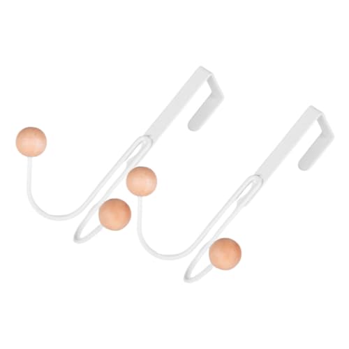 GALPADA 2 Stück Metall Türhaken Rostfrei Handtaschen Handtuchhalter über Tür Stabiles Stahl Holz Material Kratzfreie Oberfläche Multifunktional für Schmuck und Schlüssel Einfache Montage von GALPADA