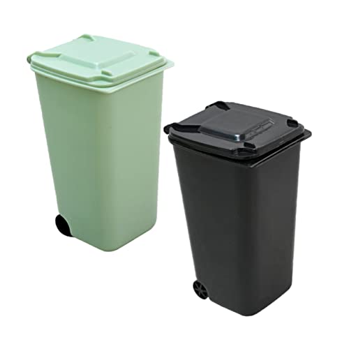 GALPADA 2 Stück Mini Tischmülleimer Dekorative Abfallbehälter für Zuhause Multifunktional als Aufbewahrungsbox oder Blumentopf für Büro Küche und Schlafzimmer von GALPADA