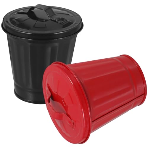 GALPADA 2 Stück Mini Tischmülleimer mit Deckel Multifunktionale Abfallbehälter aus Verzinktem für Büro Bad und Küche Kompakte Aufbewahrungslösungen für Kleinen Müll GALPADA 2 Stück Mini Tischmülleimer mit Deckel Multifunktionale Abfallbehälter aus Verzinktem für Büro Bad und Küche Kompakte Aufbewahrungslösungen für Kleinen Müll von GALPADA