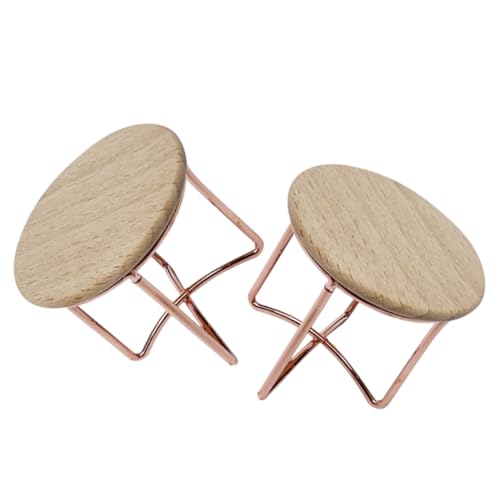 GALPADA 2 Stück Miniatur Metall Beistelltisch Puppenhaus Möbeldeko Handgefertigtes Miniaturmöbel für Szenen Miniatur Teetisch Dekorativer Mini Couchtisch für Puppenhaus und Desktop von GALPADA