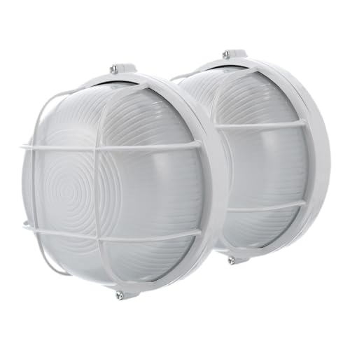 GALPADA 2 Stück Professionelle Sauna Wandlampen Druckguss Aluminium Explosionsgeschützt Feuchtigkeitsbeständig Vielseitig für Dampfbad Sauna Flur und Lagerraum Geeignet von GALPADA