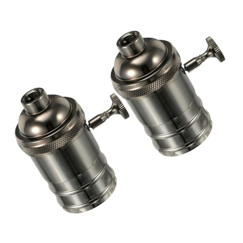 GALPADA 2 Stück Retro Lampenfassung Vintage Hängelampe mit Drehschalter aus Druckguss Aluminium Kompatibel mit Acv Langlebiger Lampensockel Einfache Montage Eleganter Retro lampenzubehör GALPADA 2 Stück Retro Lampenfassung Vintage Hängelampe mit Drehschalter aus Druckguss Aluminium Kompatibel mit Acv Langlebiger Lampensockel Einfache Montage Eleganter Retro lampenzubehör von GALPADA