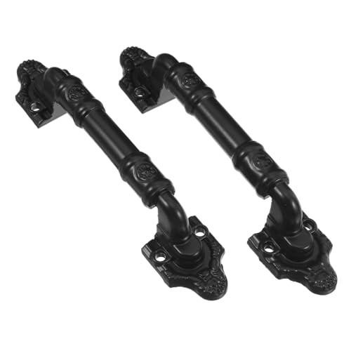 GALPADA 2 Stück Robuster Scheunentor griffe aus Vintage Schiebetür griffe ohne Bohren Ergonomische Türgriffe für Holzschränke Zimmertüren und Eingangstüren Praktische Montage Langlebig von GALPADA