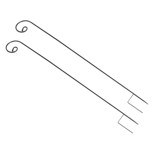 GALPADA 2 Stück Rostbeständige Schäferhaken aus Eisen mit Abnehmbarem Haken für Garten Deko Blumenampeln Solarleuchten Vogelhäuser und Laternen im Außenbereich von GALPADA