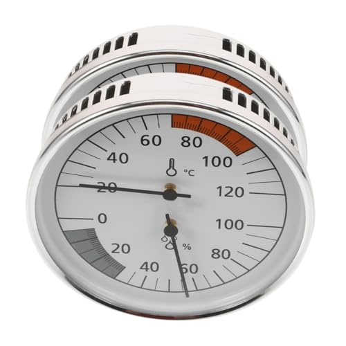 GALPADA 2 Stück Sauna Thermometer Hygrometer Präzisionsmessgerät für Innenräume Hitzebeständig Schnelle Temperatur und Feuchtigkeitsmessung für Dampfbad Saunaraum von GALPADA