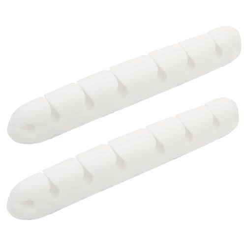 GALPADA 2 Stück Selbstklebende Kabelhalter mit Slots Cord Keeper für Kabelmanagement Robustes Klebepad Doppelseitiges Öffnungsdesign Geeignet für Schreibtisch USB und Kopfhörerkabel von GALPADA