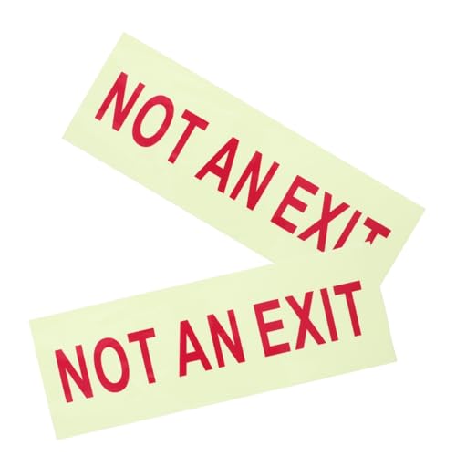 GALPADA 2 Stück Selbstklebendes Nachleuchtendes Not an exit Warnschild Sicherheitszeichen für Türen und Fluchtwege mit Hoher Sichtbarkeit bei Stromausfall GALPADA 2 Stück Selbstklebendes Nachleuchtendes Not an exit Warnschild Sicherheitszeichen für Türen und Fluchtwege mit Hoher Sichtbarkeit bei Stromausfall von GALPADA