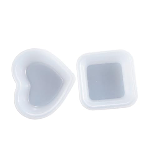 GALPADA 2 Stück Silikonform Herz und Tablett DIY Gießform für Kreative Epoxidharzplatten Schmuckschalen Dekorationen DIY Zubehör von GALPADA