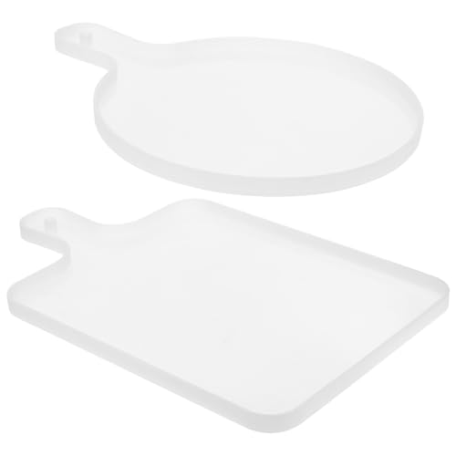 GALPADA 2 Stück Silikonform Tablett Teiliges DIY Tray Mold aus Flexiblem Geruchsneutralem Silikon Große Runde und Quadratische Formen für Dekorative Wiederverwendbare Serviertabletts und GALPADA 2 Stück Silikonform Tablett Teiliges DIY Tray Mold aus Flexiblem Geruchsneutralem Silikon Große Runde und Quadratische Formen für Dekorative Wiederverwendbare Serviertabletts und von GALPADA