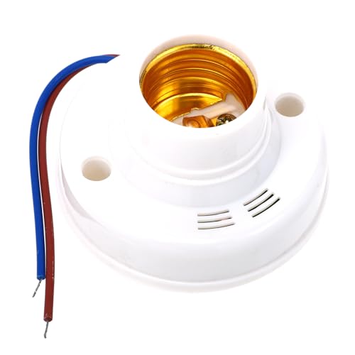 GALPADA 2 Stück Sound Control Lamp Holder mit Automatischer Ein Ausschaltfunktion Langlebige Lampenfassung für Flur Bad Lager Hohe Empfindlichkeit und Stabile Leistung von GALPADA