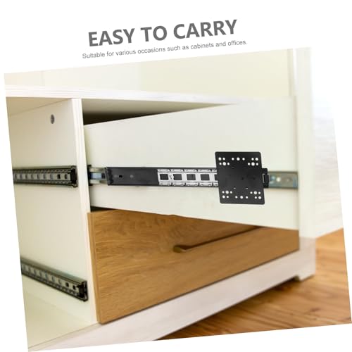 GALPADA 2 Stück Teilige Seitliche Schubladenschienen aus Druckgussstahl Geräuschlose Abnehmbare Schubladenführung für Tv Schränke und Nachttischmöbel Lange Verschleißfeste Möbelbeschläge von GALPADA