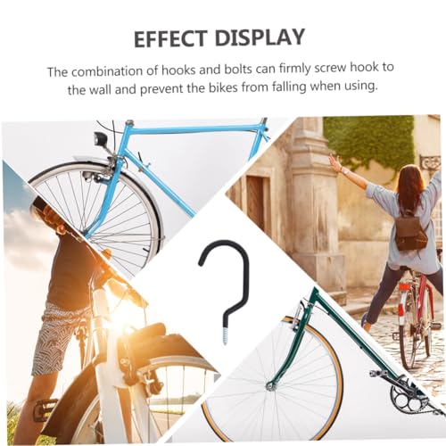 GALPADA 2 Stück Teiliges Bike Storage Hooks aus Robustem Metall mit Schrauben Wandmontierte Fahrradaufhängung für Garage und Werkstatt Platzsparende Haken zur Sicheren Fahrradhalterung von GALPADA