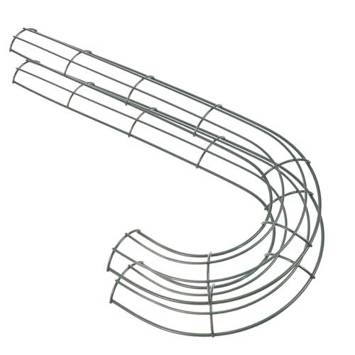 GALPADA 2 Stück Teiliges Candy Cane Weihnachtskranz Gestell aus Stabilem Glatte Oberfläche Robustes Draht Ring für DIY Weihnachtsdeko an Türen und Wänden von GALPADA