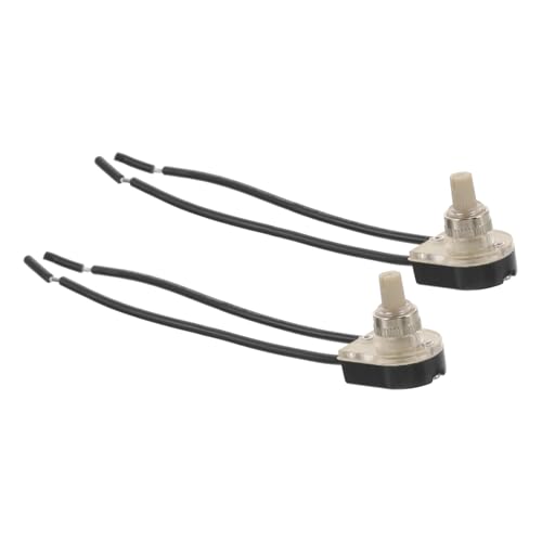 GALPADA 2 Stück Teiliges Drehbarer Lichtschalter für Tischlampen Schwarzer Zweidraht drehknopf Einfacher Einbau Verstellbare Beleuchtung für Schreibtischbeleuchtung GALPADA 2 Stück Teiliges Drehbarer Lichtschalter für Tischlampen Schwarzer Zweidraht drehknopf Einfacher Einbau Verstellbare Beleuchtung für Schreibtischbeleuchtung von GALPADA