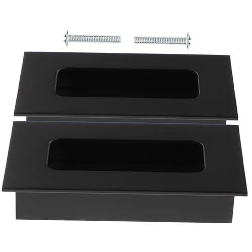 GALPADA 2 Stück Teiliges Eingelassene Möbelgriffe aus Aluminiumlegierung Rostfrei Robust Versteckte Schranktür Griffe Einfache Montage Geeignet für Türen Schränke Schiebetüren Garagen von GALPADA