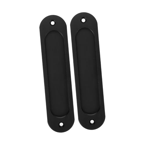 GALPADA 2 Stück Teiliges Einlassgriff für Schiebetüren Eingelassene Griffmulde aus Stabilem Material Geeignet für Schränke Küchenmöbel und Kommoden Dunkles Design mit Schrauben für von GALPADA