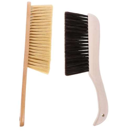 GALPADA 2 Stück Teiliges Handbesen mit Langem Holzgriff Weiche Flexible Borsten für Möbel Auto Sofa und Haushaltstaub Leichte Staubentfernung und Einfache Reinigung von GALPADA