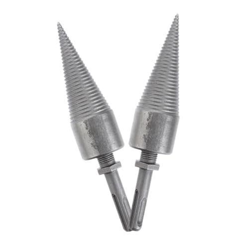 GALPADA 2 Stück Teiliges Holzspaltbohrer Hochgeschwindigkeitsstahl Splitterbohrer für Holzspalten Verschleißfest und Vibrationsbeständig Geeignet für Camping Garten und Holzarbeiten von GALPADA