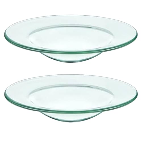 GALPADA 2 Stück Teiliges Klare Glas Ölwärmerschalen Ersatz Wachsschmelzschalen für Aromatherapie Lampen Hitzebeständig Wiederverwendbar Geeignet für Duftölhalter und Kerzenwärmer von GALPADA